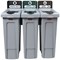 Rubbermaid Slim Jim 3-Stream Recycling Station, General Waste/Mixed Recycling/Food Waste, 3 x 87 Litres, Grey