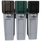 Rubbermaid Slim Jim 3-Stream Recycling Station, General Waste/Mixed Recycling/Food Waste, 3 x 87 Litres, Grey