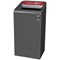 Rubbermaid Configure Container with Plastic Recycling Label, 87 Litres, Grey/Red
