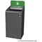 Rubbermaid Configure Container with Glass Recycling Label, 87 Litres, Grey/Green