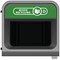 Rubbermaid Configure Container with Mixed Recycling Label, 87 Litres, Grey/Green