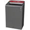 Rubbermaid Configure Container with Plastic Recycling Label, 125 Litres, Grey/Red