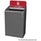 Rubbermaid Configure Container with Plastic Recycling Label, 125 Litres, Grey/Red