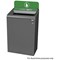 Rubbermaid Configure Container with Glass Recycling Label, 125 Litres, Grey/Green