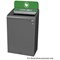Rubbermaid Configure Container with Mixed Recycling Label, 125 Litres, Grey/Green