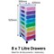 Really Useful Storage Tower, 8 x 7 Litre Drawers, Multicoloured