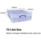 Really Useful Storage Box, 70 Litre, Clear