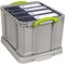 Really Useful Recycled Storage Box, 35 Litre, Grey