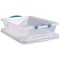 Really Useful Wheeled Box 33.3 Litre Clear Pack of 3