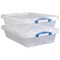 Really Useful Wheeled Box 33.3 Litre Clear Pack of 3