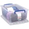 Really Useful Nesting Storage Box 10.1L Clear Pack of 3
