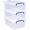 Really Useful Nesting Storage Box 10.1L Clear Pack of 3