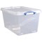 Really Useful Wheeled Box 83.5 Litre Clear Pack of 3