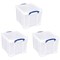 Really Useful Stacking Box Handles 25.7L Clear Pack of 3