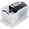 Really Useful Storage Box, 64 Litre, Clear