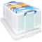 Really Useful Storage Box, 64 Litre, Clear