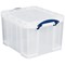 Really Useful Storage Box, 35 Litre, Clear