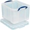 Really Useful Storage Box, 35 Litre, Clear
