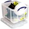 Really Useful Storage Box, 35 Litre, Clear