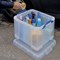 Really Useful Storage Box, 35 Litre, Clear