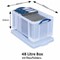 Really Useful Storage Box, 48 Litre, Clear