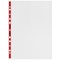 Rexel Nyrex A4 Reinforced Pockets, Red Strip, Side-opening, Pack of 25