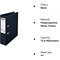 Rexel A4 Lever Arch File, 75mm Spine, Plastic, Black