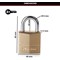Master Lock Padlock, Brass, 40mm