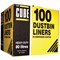 Le Cube Heavy Duty Refuse Sacks, 80 Litre, Black, Pack of 100