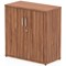 Impulse Low Cupboard, 1 Shelf, 800mm High, Walnut