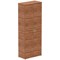 Impulse Extra Tall Cupboard, 4 Shelves, 2000mm High, Walnut