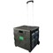 VFM Folding Container Trolley With Lid 35kg Capacity Black/Grey 383360