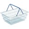 Wire Shopping Baskets Pack of 5 (Zinc coated wite, polythene handles)