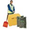 Winter Snow and Ice Clearance Starter Kits with 50kg Brown Rock Salt, 200 Litre, Yellow