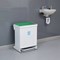 Fire Retardant Steel Sackholder Pedal Bin, 42 Litre, White Body with Green Lid Fire Retardant Steel Sackholder Pedal Bin, 42 Litre, White Body with Green Lid