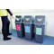 VFM Slim Recycling Bins with Range of Stickers, 60 Litre Each, Pack of 3
