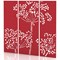 Sch! Acoustic Wall Panel - Wildflower (3 panels) - Poppy Red