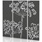 Sch! Acoustic Wall Panel - Wildflower (3 panels) - Graphite Charcoal