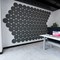 Sch! Acoustic Wall Tile - Set of 4 - Bevelled Edge - Circle - Pebble Light Grey