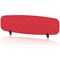 Sch! Acoustic Desktop Screen - Oblong - 1400 x 400mm - Poppy Red