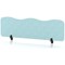 Sch! Acoustic Desktop Screen - Wave - 1400 x 400mm - Sky Light Blue