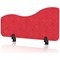Sch! Acoustic Desktop Side Screen - Wave - 800 x 400mm - Poppy Red