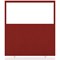 Impulse Plus Clear Half Vision Floor Screen, 1600x1800mm, Burgundy