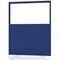 Impulse Plus Clear Half Vision Floor Screen, 1600x1800mm, Powder Blue