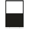 Impulse Plus Clear Half Vision Floor Screen, 1200x1800mm, Black