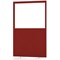 Impulse Plus Clear Half Vision Floor Screen, 1200x1800mm, Burgundy