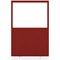 Impulse Plus Clear Half Vision Floor Screen, 1200x1800mm, Burgundy