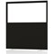 Impulse Plus Clear Half Vision Floor Screen, 1600x1650mm, Black