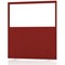 Impulse Plus Clear Half Vision Floor Screen, 1600x1650mm, Burgundy