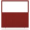Impulse Plus Clear Half Vision Floor Screen, 1600x1650mm, Burgundy
